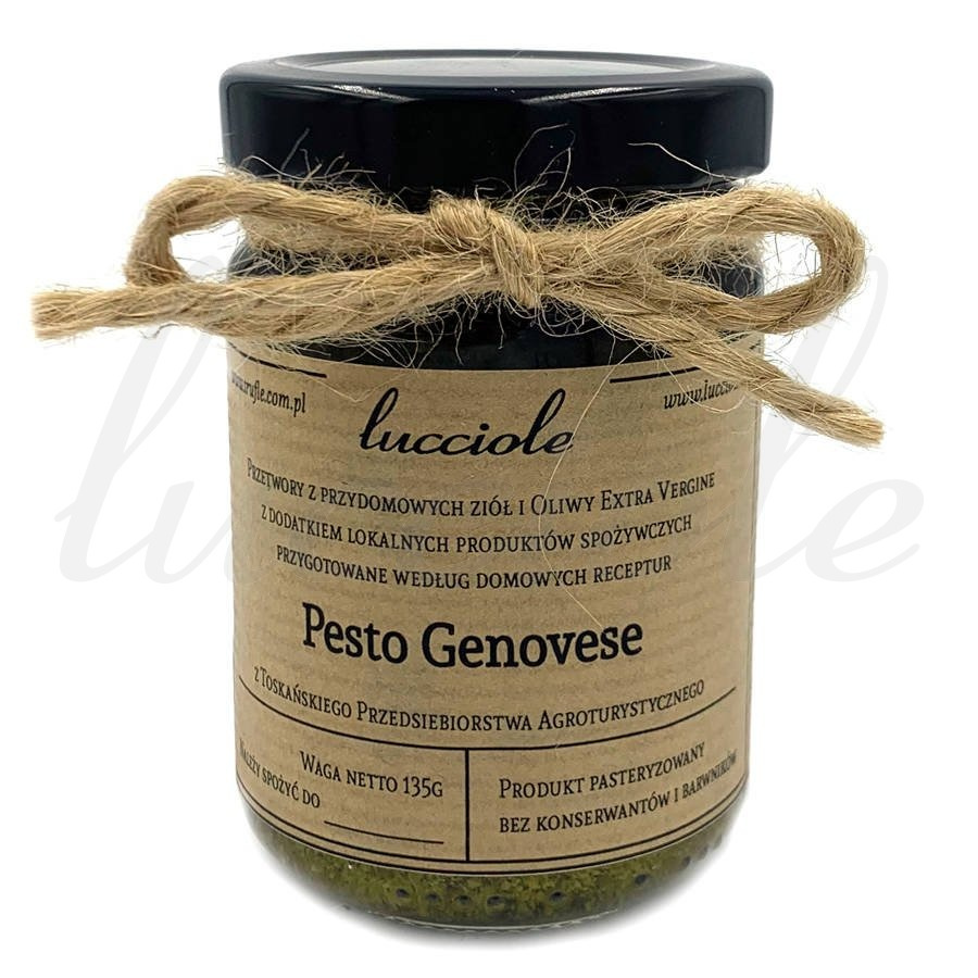 LUCCIOLE Domowy Sos `Pesto Genovese` 135g Przetwory \ Domowe Pesto